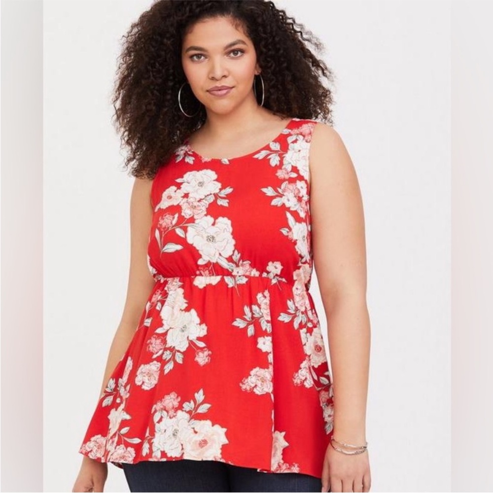 Torrid Button Down Back Babydoll Tank Size 3